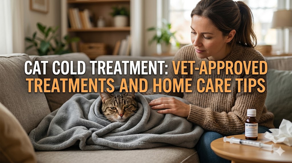 Cat cold treatment by vet for sneezing and respiratory infection