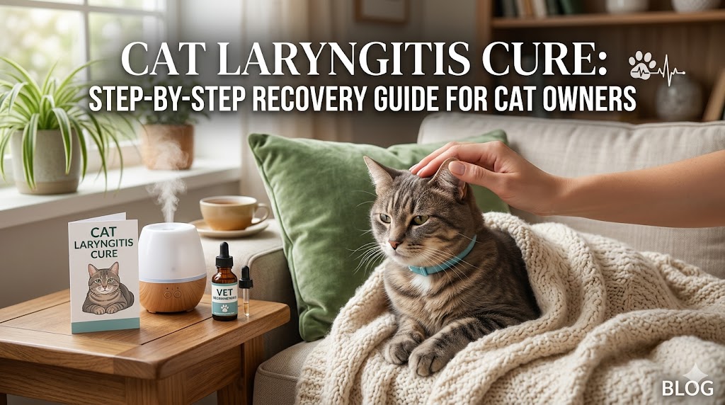 Cat with hoarse meow and open mouth, showing cat laryngitis cure and throat inflammation symptoms in cats.