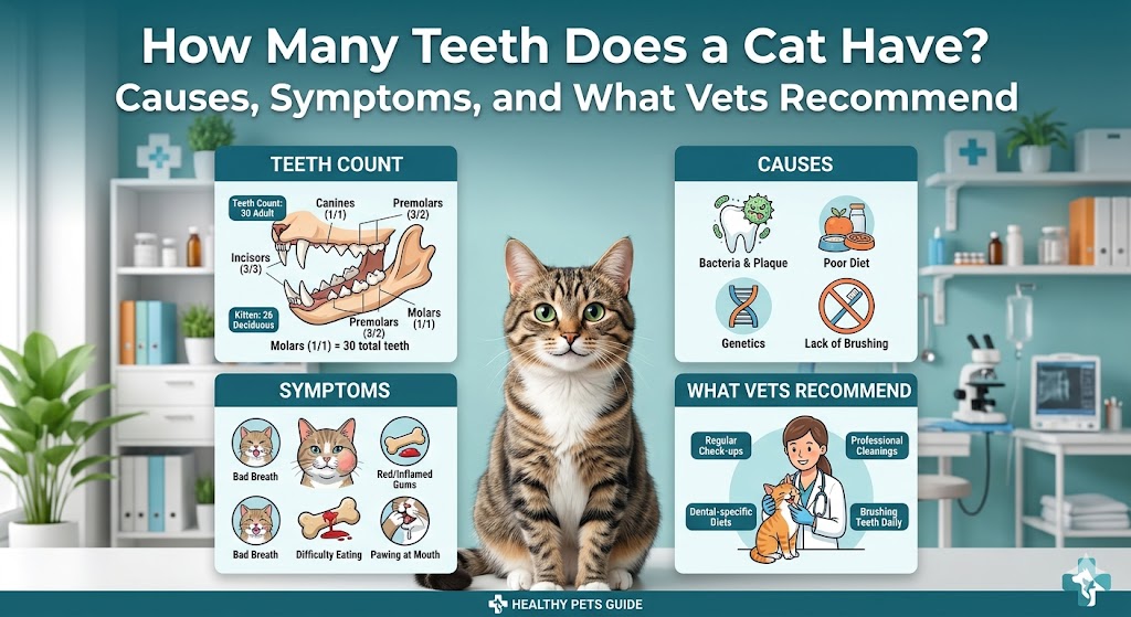 Cat mouth open showing how many teeth does a cat have with visible healthy teeth