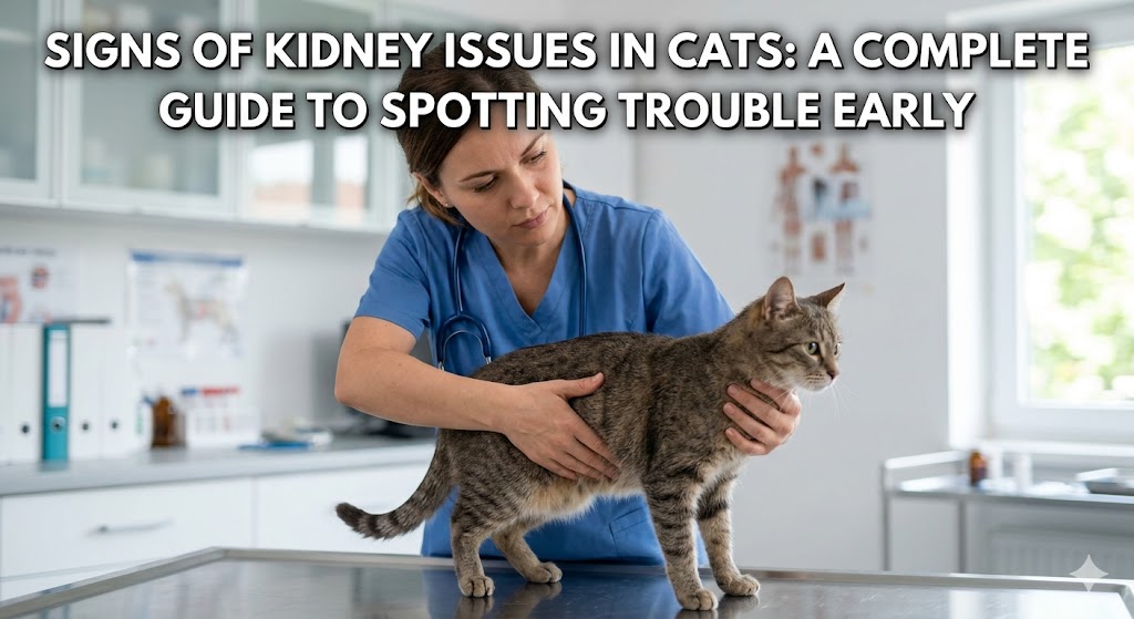 Cat showing weight loss and increased thirst, highlighting signs of kidney issues in cats and early warning symptoms.