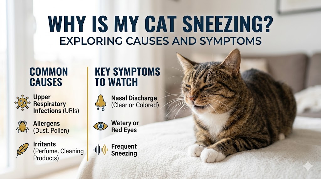 cat sneezing a lot causes and symptoms
