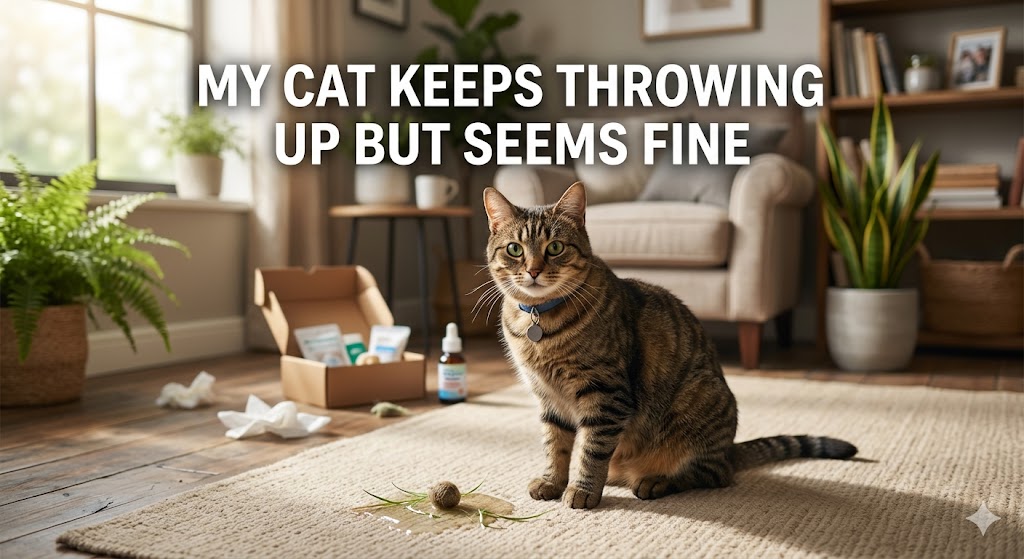 my cat keeps throwing but seems fine