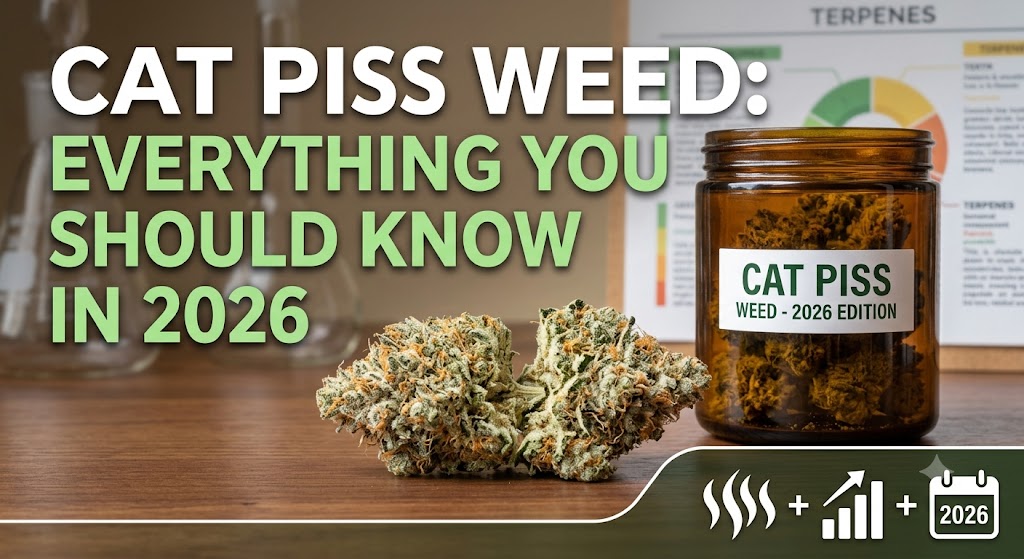 Cat sniffing strong-smelling weeds in a garden, showing cat piss weed and common concerns about unusual outdoor plants and odors around cats.