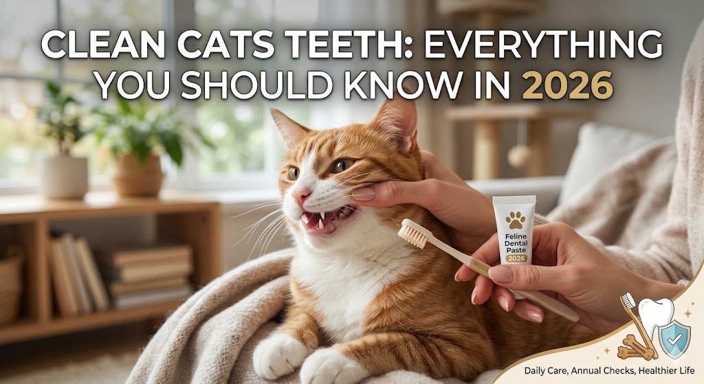 Owner brushing cat’s teeth, showing how to clean cats teeth and support feline dental health naturally.