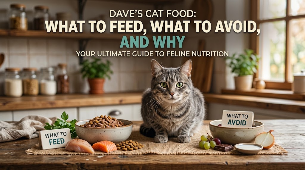 Cat eating wet food from a bowl, showing Dave’s cat food as a nutritious and balanced diet option for everyday feline health.