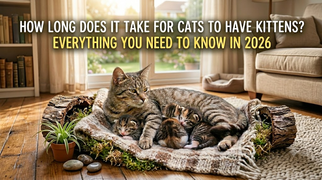 Pregnant mother cat resting comfortably before giving birth, illustrating how long it takes for cats to have kittens and the normal feline pregnancy timeline.