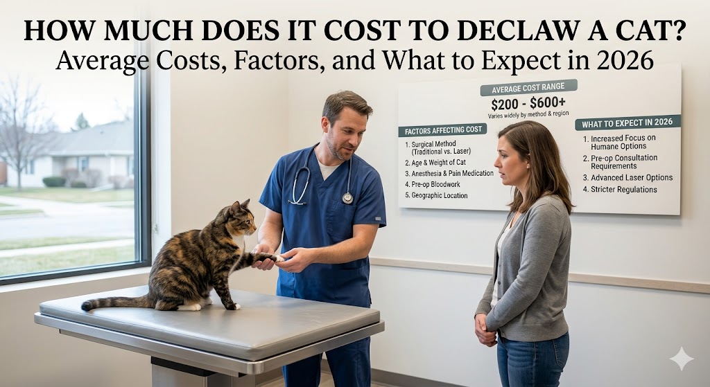 Cat resting after paw care, showing how much does it cost to declaw a cat and veterinary procedure considerations.