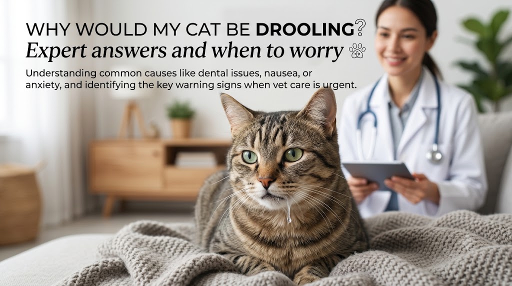 Cat drooling while resting, showing why would my cat be drooling and possible causes of excessive salivation in cats.