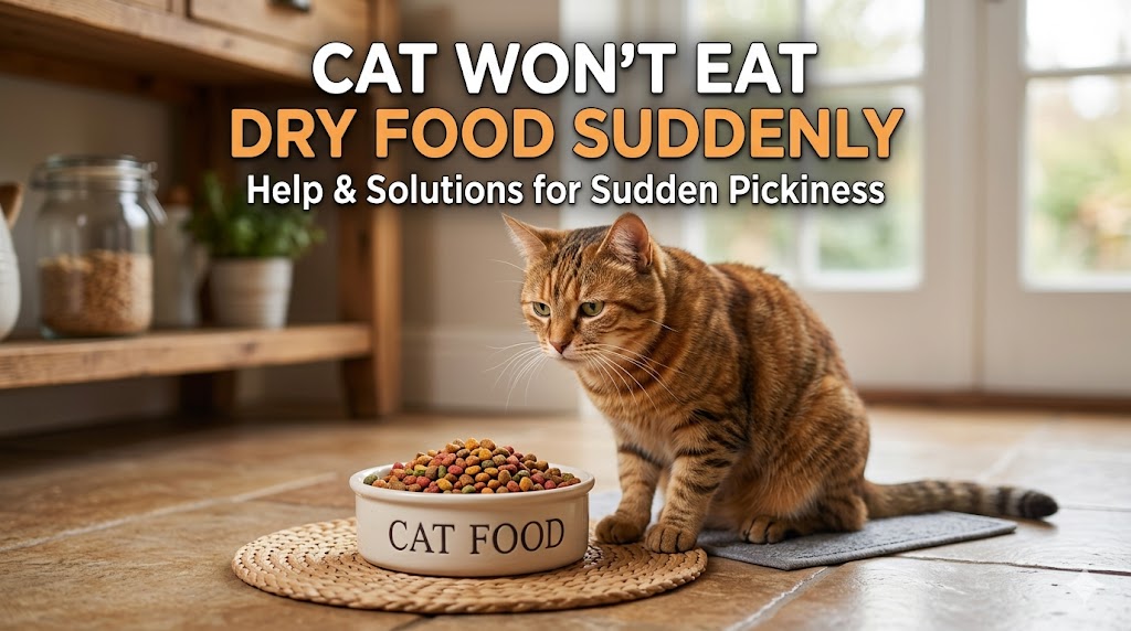 cat refusing to eat dry food suddenly