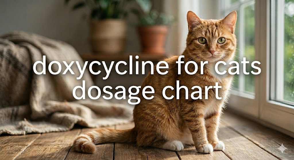 doxycycline for cats dosage chart with weight-based dosing guidelines.