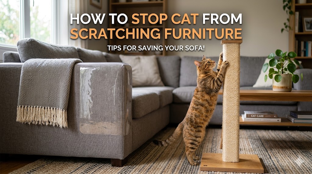 preventing cat from scratching sofa