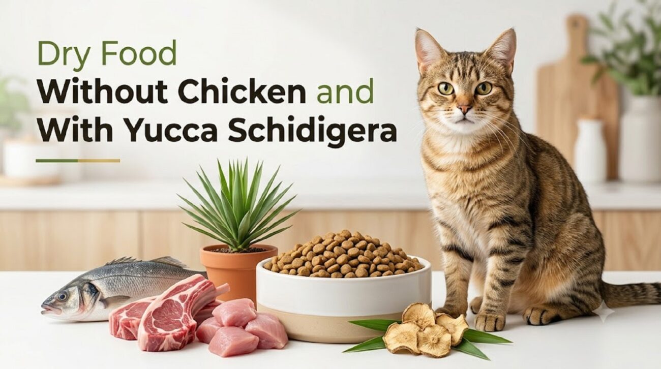 dry food without chicken and benefits of yucca schidigera